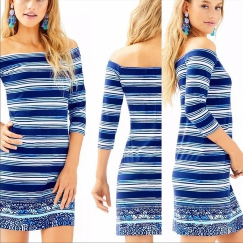 Lilly Pulitzer Off The Shoulder Laurana Dress (XL)